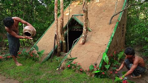 Building Beautiful Frame House Underground Villa By Ancient Skills