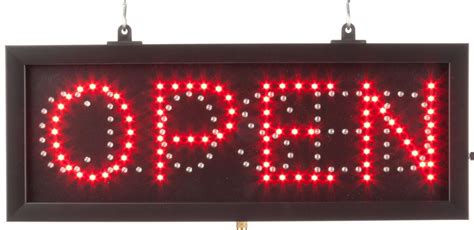 Openclosed Led Sign With Hanging Chain Rectangular Red And Yellow