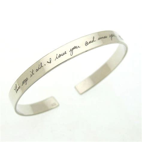 Custom Engraved Bracelet Engraved Cuff Engraved Jewelry Personalized