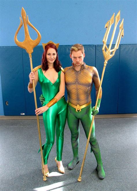 Aquaman And Mera Cool Halloween Costumes Aquaman Cosplay Amazing