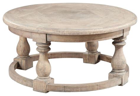 Hekman Round Parquet Coffee Table Farmhouse Coffee Tables By