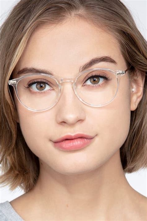 Clear Round Prescription Eyeglasses Large Full Rim Metal Eyewear Amity In 2020 Clear Eyeglass