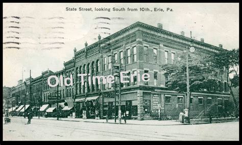 Old Time Erie 10th And State Circa 1908 Looking South
