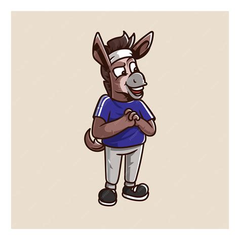 Premium Vector Donkey Mascot Character