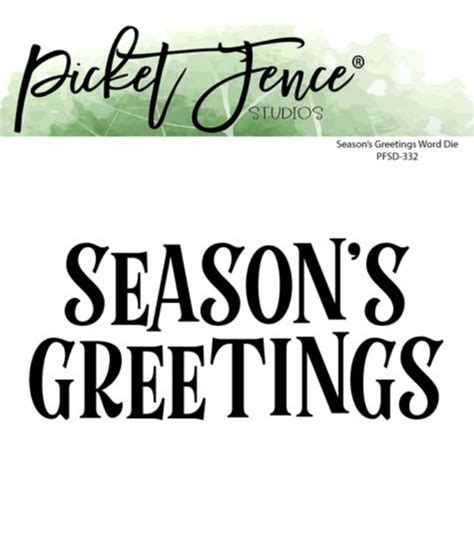 Seasons Greetings 4x4 Inch Word Dies Pfsd 332 Craftlines Bv