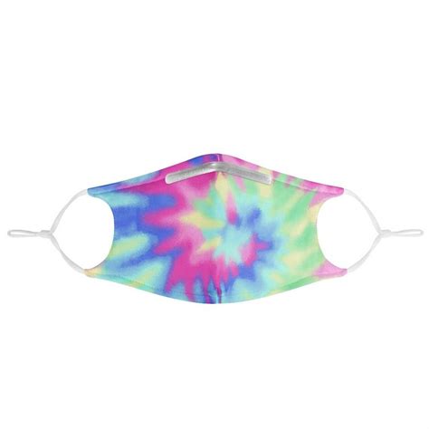 Tie Dye Mask With 4 Pm 25 Carbon Filters Mask Carbon Filter Tie Dye Face Mask