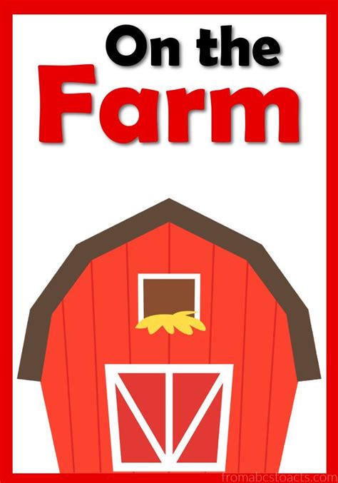 Farm Preschool Theme From Abcs To Acts Farm Preschool Farm Lessons