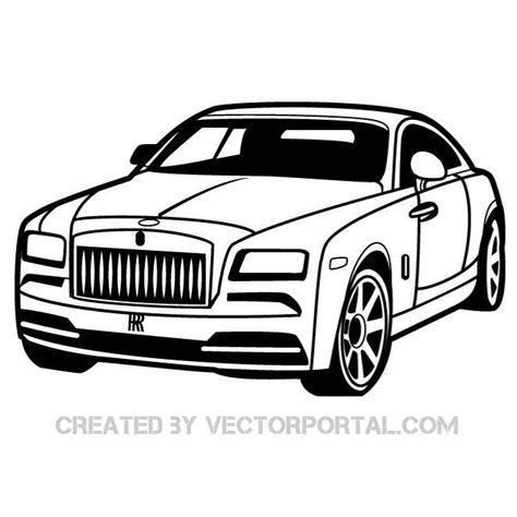 Rock and roll coloring pages. Vector graphics of Rolls-Royce. | Carros, Desenhos