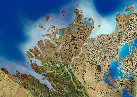 Belas imagens de satélite de deltas de rios em todo o mundo