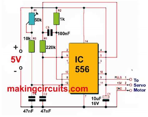 Servo Motor Simple Circuit Diagram