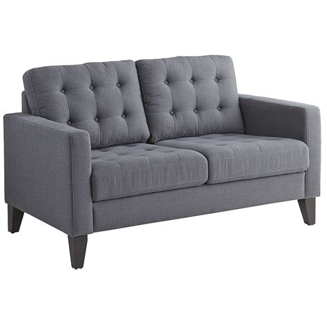 Nyle Graphite Gray Loveseat Love Seat Grey Loveseat Small Grey Sofa