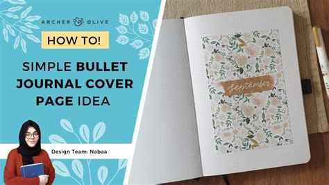Simple Bullet Journal Cover Page Idea Bullet Journal Theme Idea YouTube