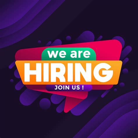 Premium Vector We Are Hiring Banner Abstract Background
