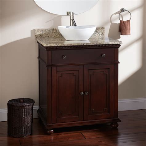 Above, a basic porcelain bowl and rustic faucet from rizzoli's the inspired home: Vessel Sink Vanity with Single Sink for Tiny Bathroom ...