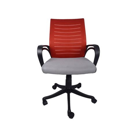 THE GRANATE GREY AND MAROON TASK CHAIR - VJ Interior | Modular office