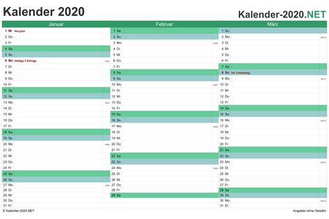 Free Excel 2020 Calendar With Public Holidays Excel Kalender 2020