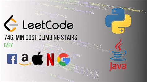LeetCode 746 Min Cost Climbing Stairs In PYTHON AND JAVA Easy