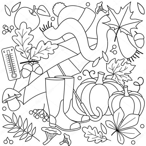 Herfst kleurplaten voor kinderen — Stockvector © huhabra 172826258