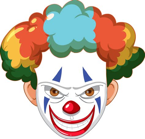Creepy Clown Face On White Background 3448995 Vector Art At Vecteezy