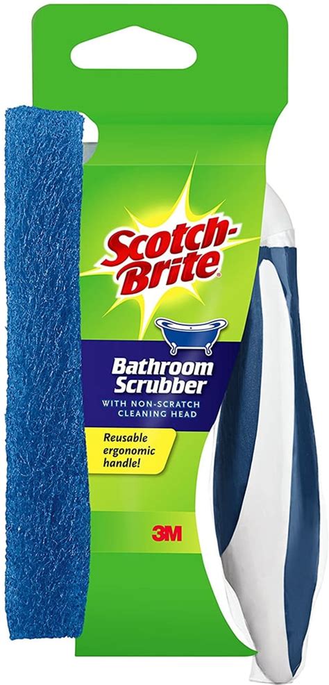 Scotch Brite Non Scratch Bathroom Scrubber With Reusable Handle Best