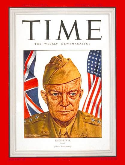 1942 11 Lt General Dwight Eisenhower Copyright Time Magazine Mad Men