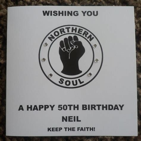 Handmade Personalised Northern Soul Birthday Card Any Age