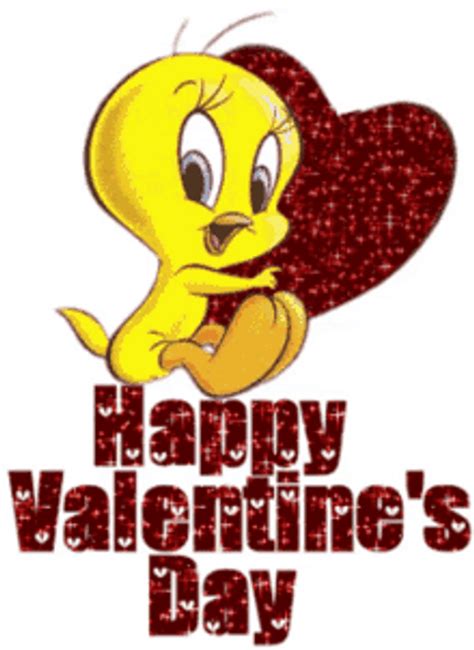 Happy Animated Valentines Day Heart Tweety Bird 