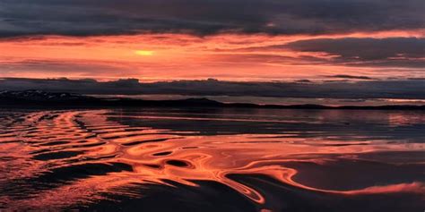 Midnight Sun Above The Arctic Circle Sweden Oc