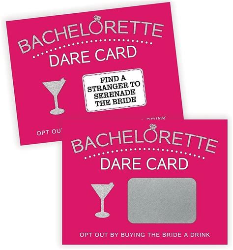 bachelorette dare card party game 20 scratch off cards bachelorette party ideas girls night