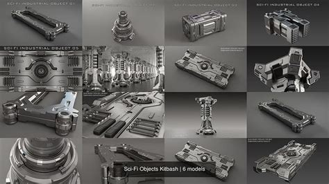 Sci Fi Objects Kitbash 3d Model Collection Cgtrader