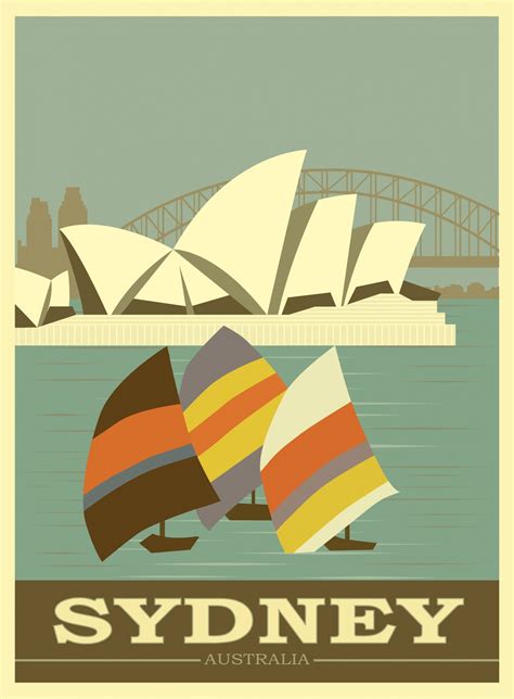 Sydney Australia Travel Poster Free Stock Photo Public Domain Pictures