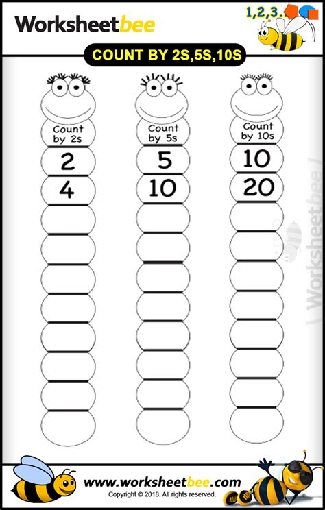 New Printable Worksheet for Kids Count by 2s 5s 10s - Worksheet Bee