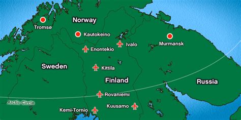 Map Of Lapland Lapland Is The Area Above The Arctic Circle In