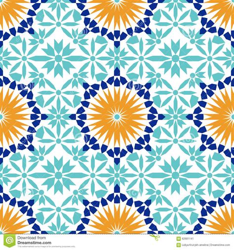 Zgorgeous Seamless Pattern Blue Moroccan