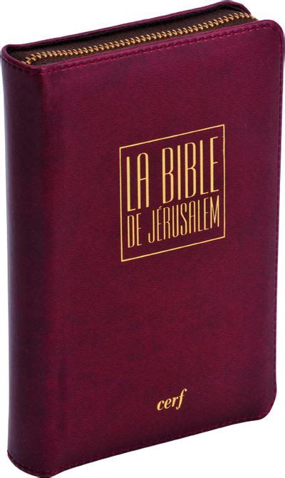 La Bible De Jérusalem Voyage Cuir Bordeaux Zippée Relié Ebaf
