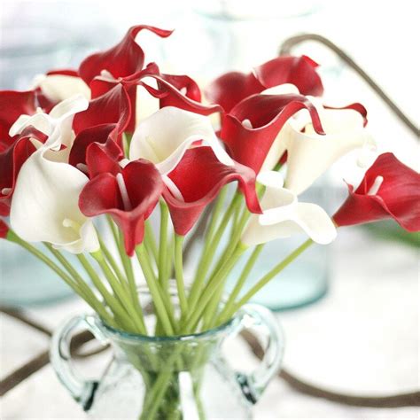 Wedding bouquet, bridal bouquet, bridesmaid bouquet, silk flower bouquet, wedding flower, 17 piece package, white, lavender, lily of angeles. 5pcs Calla Lily Flower Artificial Silk Flower Real Touch ...