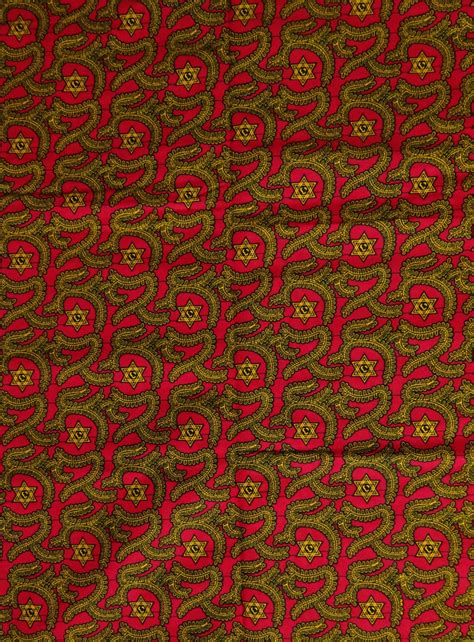 Red African Fabric By The Yard Ankara African Print Fabric Wax Etsy