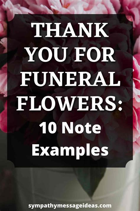 Thank You For Funeral Flowers 10 Note Examples Sympathy Message Ideas