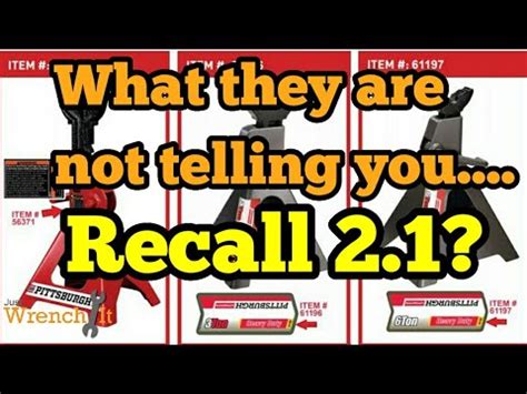 Harbor freight jack stands recalled. jack stand recall 2.1? - YouTube