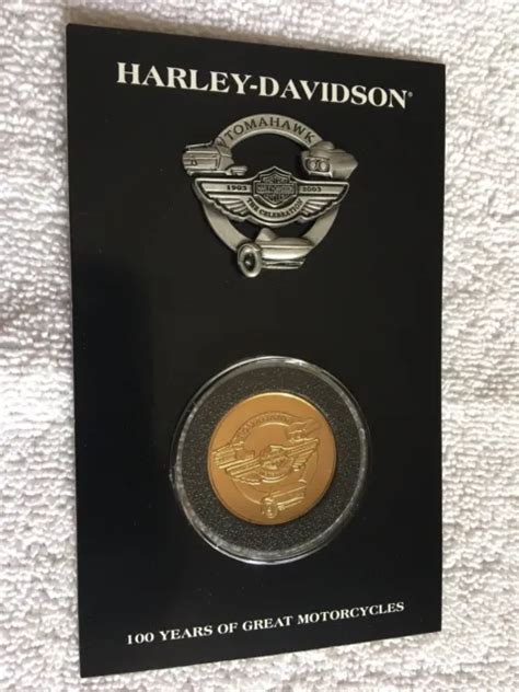 Harley Davidson 100th Anniversary Tomahawk Factory Pincoin Set 1688