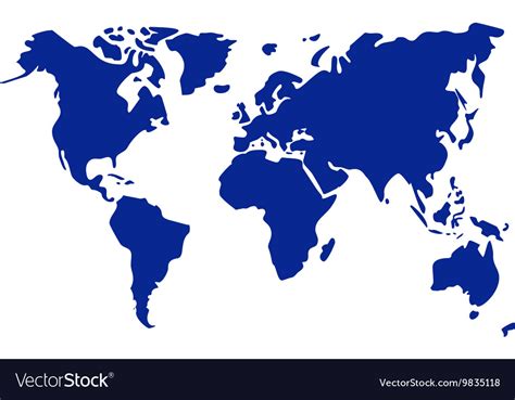 Flat Paper Cut Style Icon Of World Map Royalty Free Vector