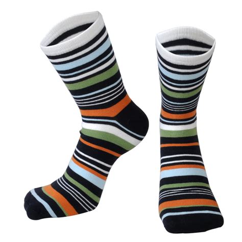 Mens Designer Fashion Dress Socks Casual Striped Style Multi Color