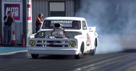 Drag Racing Watch This Blown Chevy C10 Take The Quarter Mile In 93