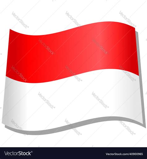 Bendera Berkibar Royalty Free Vector Image Vectorstock