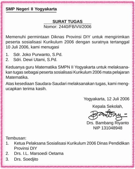 8 Contoh Surat Dinas Resmi Yang Baik Dan Benar Struktur Lengkap