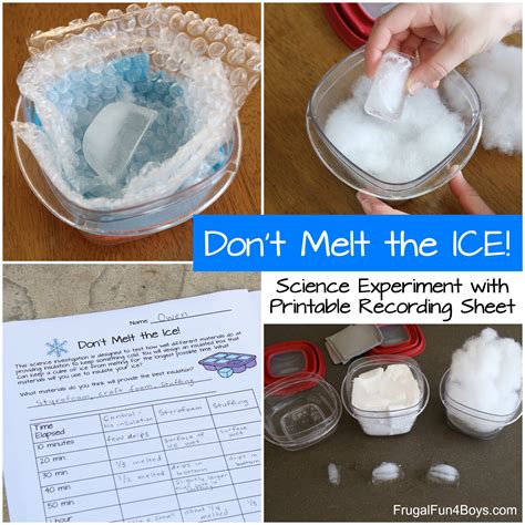 Dont Melt The Ice Science Experiment For Kids Frugal Fun For Boys