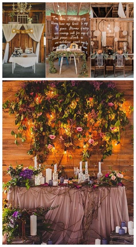 Top 20 Sweetheart Table Decor Ideas For Barn Weddings ️ Country Barn
