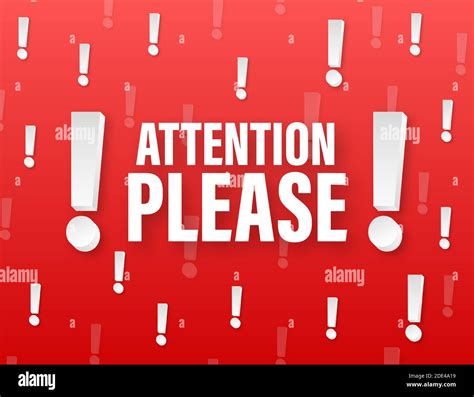 Attention Please Warning Icon Information Icon Banner Template