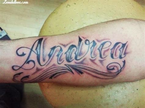 Tattoo Of Andrea Names Letters