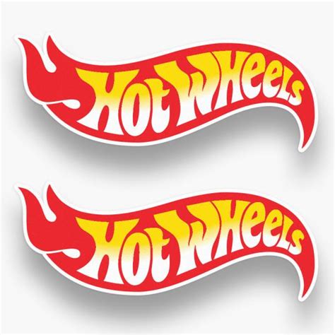 2x Hot Wheels Stickers Decals Vinyl Car Logo Racing Nascar Window Truck